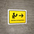 Passport Control With Right Arrow Yellow Spanish Landscape - Wall Sign
