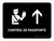 Passport Control With Up Arrow Black Spanish Landscape - Wall Sign