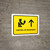 Passport Control With Up Arrow Yellow Spanish Landscape - Wall Sign
