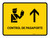 Passport Control With Up Arrow Yellow Spanish Landscape - Wall Sign