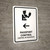 Passport Control With Left Arrow White Bilingual Spanish Portrait - Wall Sign