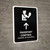 Passport Control With Up Arrow Black Bilingual Spanish Portrait - Wall Sign