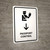 Passport Control With Down Arrow White Portrait - Wall Sign