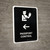 Passport Control With Left Arrow Black Portrait - Wall Sign