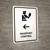 Passport Control With Left Arrow White Portrait - Wall Sign