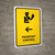 Passport Control With Left Arrow Yellow Portrait - Wall Sign
