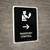 Passport Control With Right Arrow Black Portrait - Wall Sign