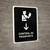 Passport Control With Down Arrow Black Spanish Portrait - Wall Sign