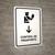 Passport Control With Down Arrow White Spanish Portrait - Wall Sign