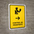 Passport Control With Right Arrow Yellow Spanish Portrait - Wall Sign