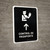 Passport Control With Up Arrow Black Spanish Portrait - Wall Sign
