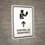 Passport Control With Up Arrow White Spanish Portrait - Wall Sign