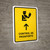 Passport Control With Up Arrow Yellow Spanish Portrait - Wall Sign