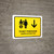 Ticket Purchase With Down Arrow Yellow Bilingual Spanish Landscape - Wall Sign