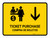 Ticket Purchase With Down Arrow Yellow Bilingual Spanish Landscape - Wall Sign