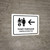Ticket Purchase With Left Arrow White Bilingual Spanish Landscape - Wall Sign