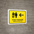 Ticket Purchase With Left Arrow Yellow Bilingual Landscape - Wall Sign