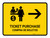 Ticket Purchase With Right Arrow Yellow Bilingual Spanish Landscape - Wall Sign