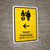 Ticket Purchase With Left Arrow Yellow Bilingual Spanish Portrait - Wall Sign