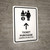 Ticket Purchase With Up Arrow White Bilingual Spanish Portrait - Wall Sign