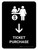 Ticket Purchase With Down Arrow Black Portrait - Wall Sign