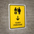 Ticket Purchase With Down Arrow Yellow Portrait - Wall Sign