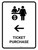 Ticket Purchase With Left Arrow White Portrait - Wall Sign