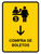 Ticket Purchase With Down Arrow Yellow Spanish Portrait - Wall Sign