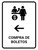 Ticket Purchase With Left Arrow White Spanish Portrait - Wall Sign
