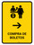 Ticket Purchase With Right Arrow Yellow Spanish Portrait - Wall Sign