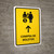 Ticket Purchase With Up Arrow Yellow Spanish Portrait - Wall Sign