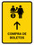 Ticket Purchase With Up Arrow Yellow Spanish Portrait - Wall Sign