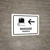 Baggage With Left Arrow White Bilingual Spanish Landscape - Wall Sign