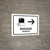 Baggage With Right Arrow White Bilingual Spanish Landscape - Wall Sign