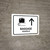 Baggage With Up Arrow White Bilingual Spanish Landscape - Wall Sign