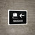 Baggage With Left Arrow Black Landscape - Wall Sign