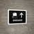 Baggage With Up Arrow Black Landscape - Wall Sign