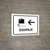 Baggage With Left Arrow White Spanish Landscape - Wall Sign