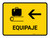 Baggage With Left Arrow Yellow Spanish Landscape - Wall Sign