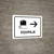 Baggage With Right Arrow White Spanish Landscape - Wall Sign