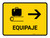 Baggage With Right Arrow Yellow Spanish Landscape - Wall Sign