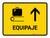 Baggage With Up Arrow Yellow Spanish Landscape - Wall Sign