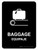 Baggage Black Bilingual Spanish Portrait - Wall Sign