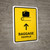 Baggage With Up Arrow Yellow Bilingual Portrait - Wall Sign