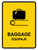 Baggage Yellow Bilingual Spanish Portrait - Wall Sign