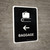 Baggage With Left Arrow Black Portrait - Wall Sign