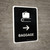 Baggage With Right Arrow Black Portrait - Wall Sign