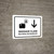 Baggage Claim With Down Arrow White Bilingual Spanish Landscape - Wall Sign