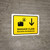 Baggage Claim With Down Arrow Yellow Bilingual Spanish Landscape - Wall Sign