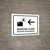 Baggage Claim With Left Arrow White Bilingual Spanish Landscape - Wall Sign
